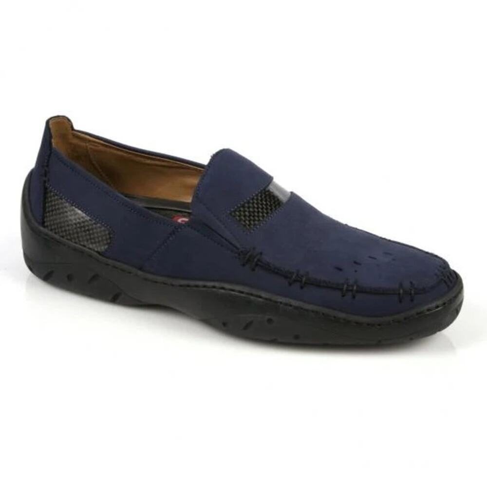 Michael Toschi Mach 12 driving shoes navy nubuck loafers slip on luxury Italy